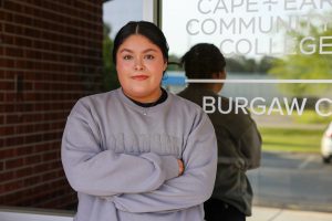 Maricarmen headshot in front of Burgaw Center