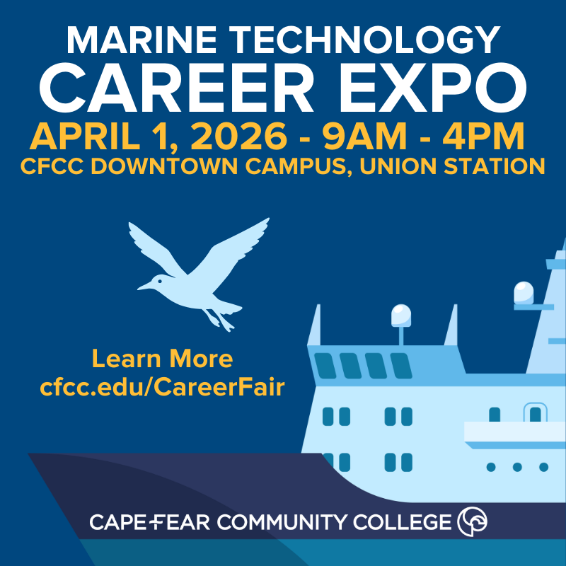 Marine Tech Career Expo: [Insert Date, Time, and Location here]. Click here to get more information.