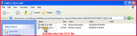 double-click the OCX file
