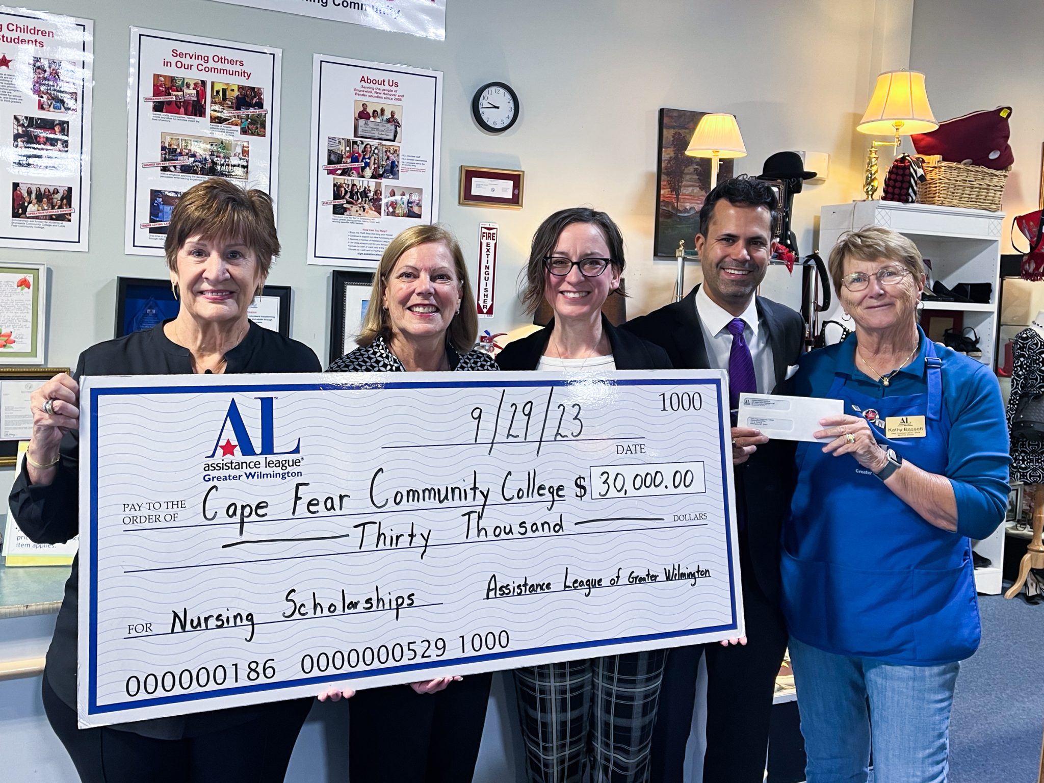 CFCC receives 30,000 donation from the Assistance League of Greater