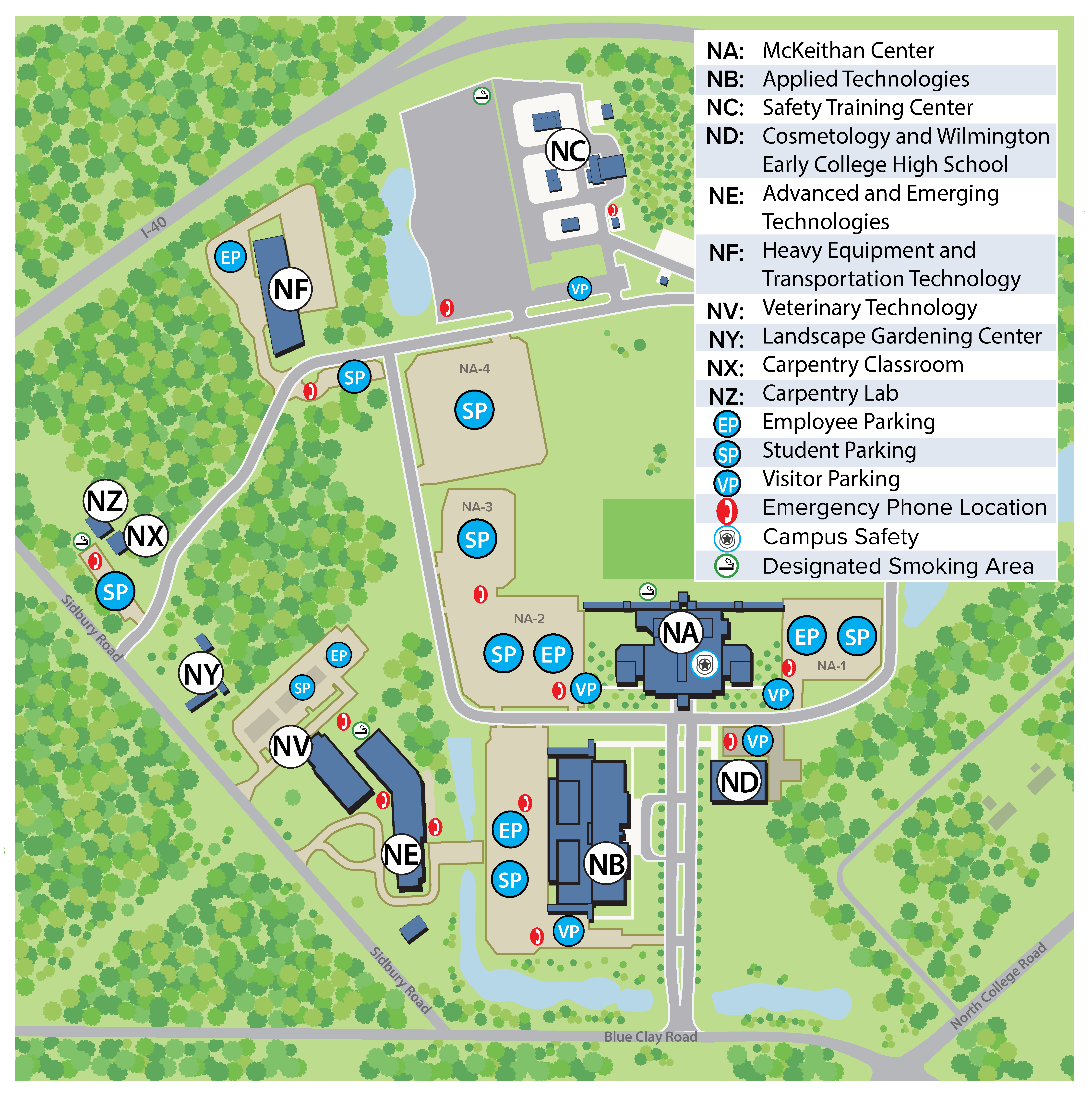 CFCC North Campus Map