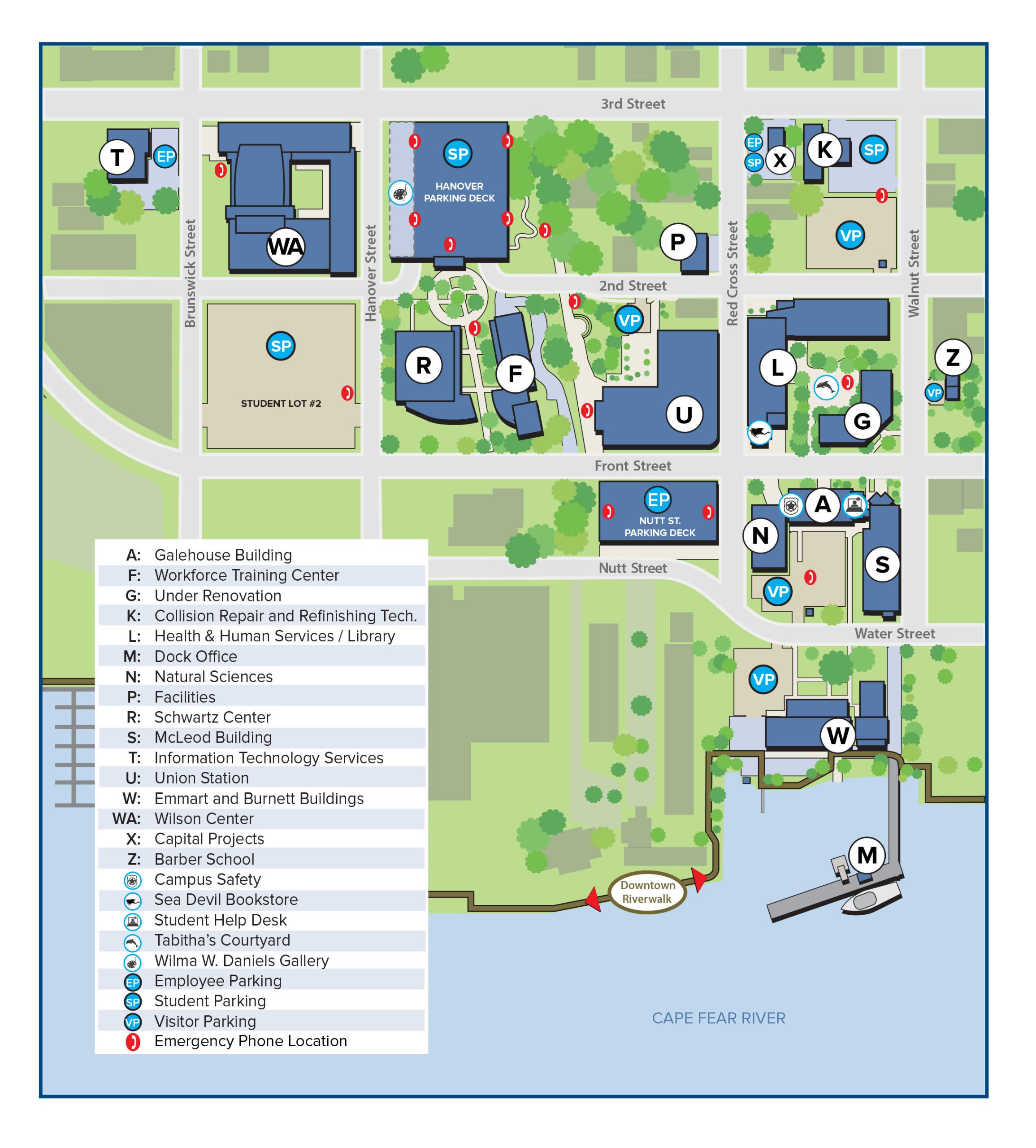 Wilmington Campus Map