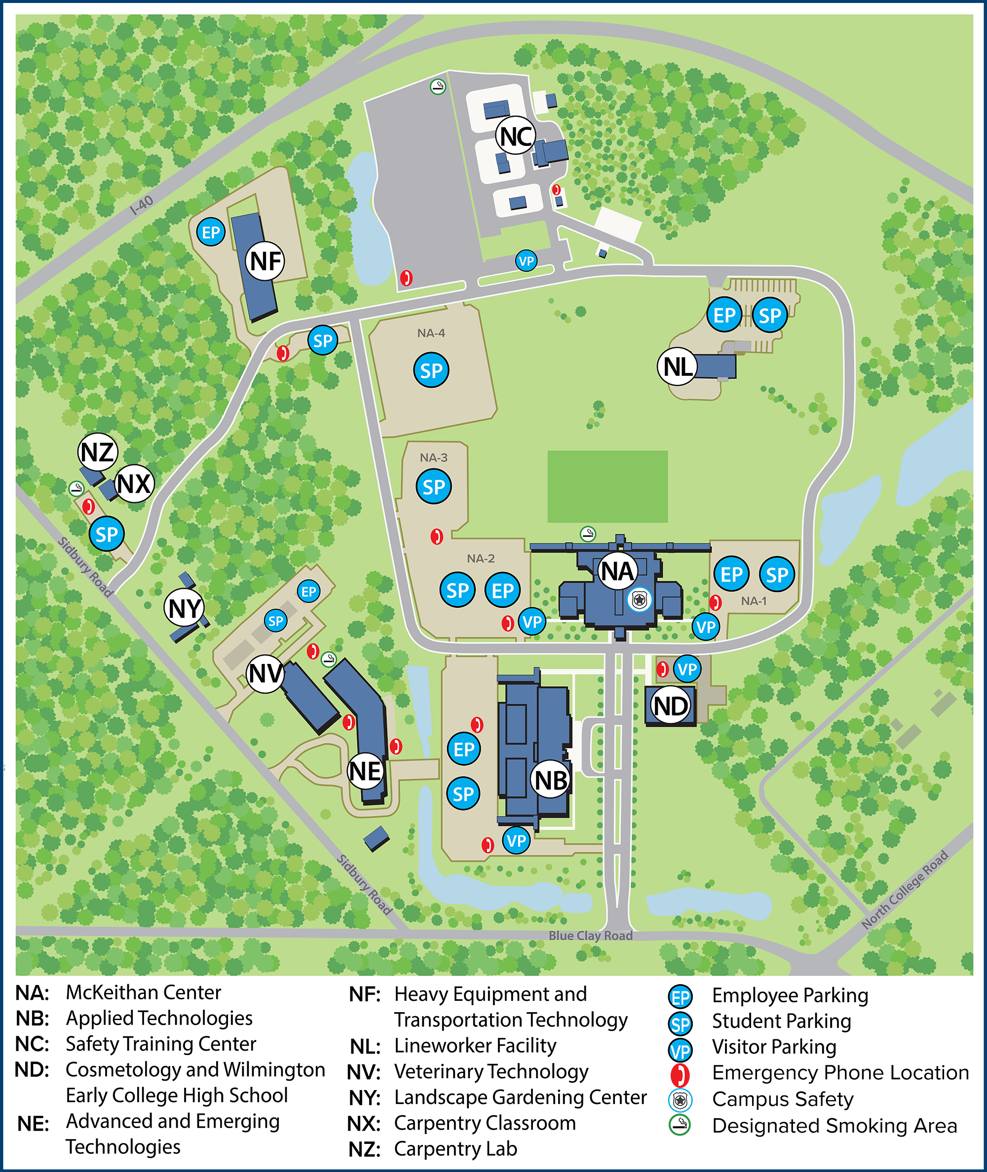 CFCC North Campus Map