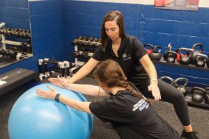 Nicole Davis in Health and Fitness Science Classroom