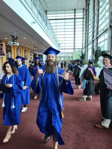 Leibler celebrates following the CFCC summer 2022 commencement ceremony.