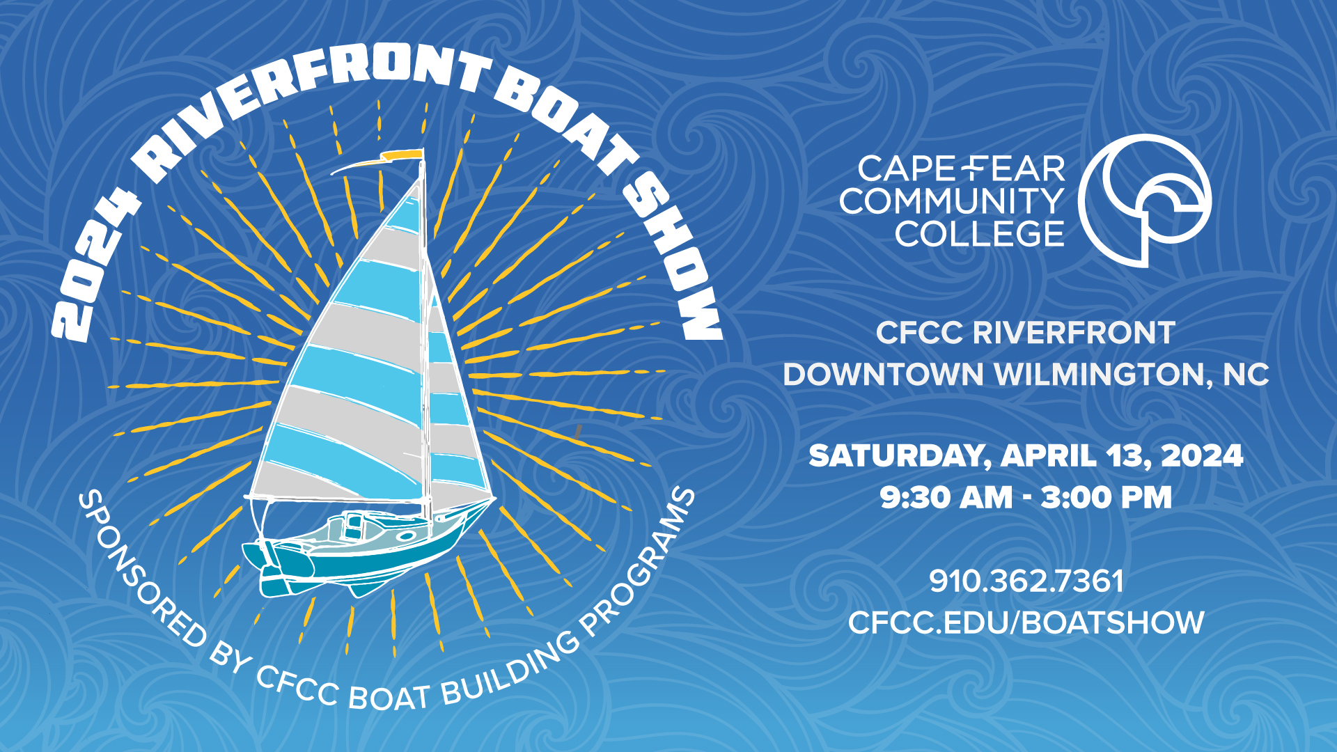 CFCC Announces 2024 Riverfront Boat Show Cape Fear Community College   2024BoatShowPosterScreen 1 