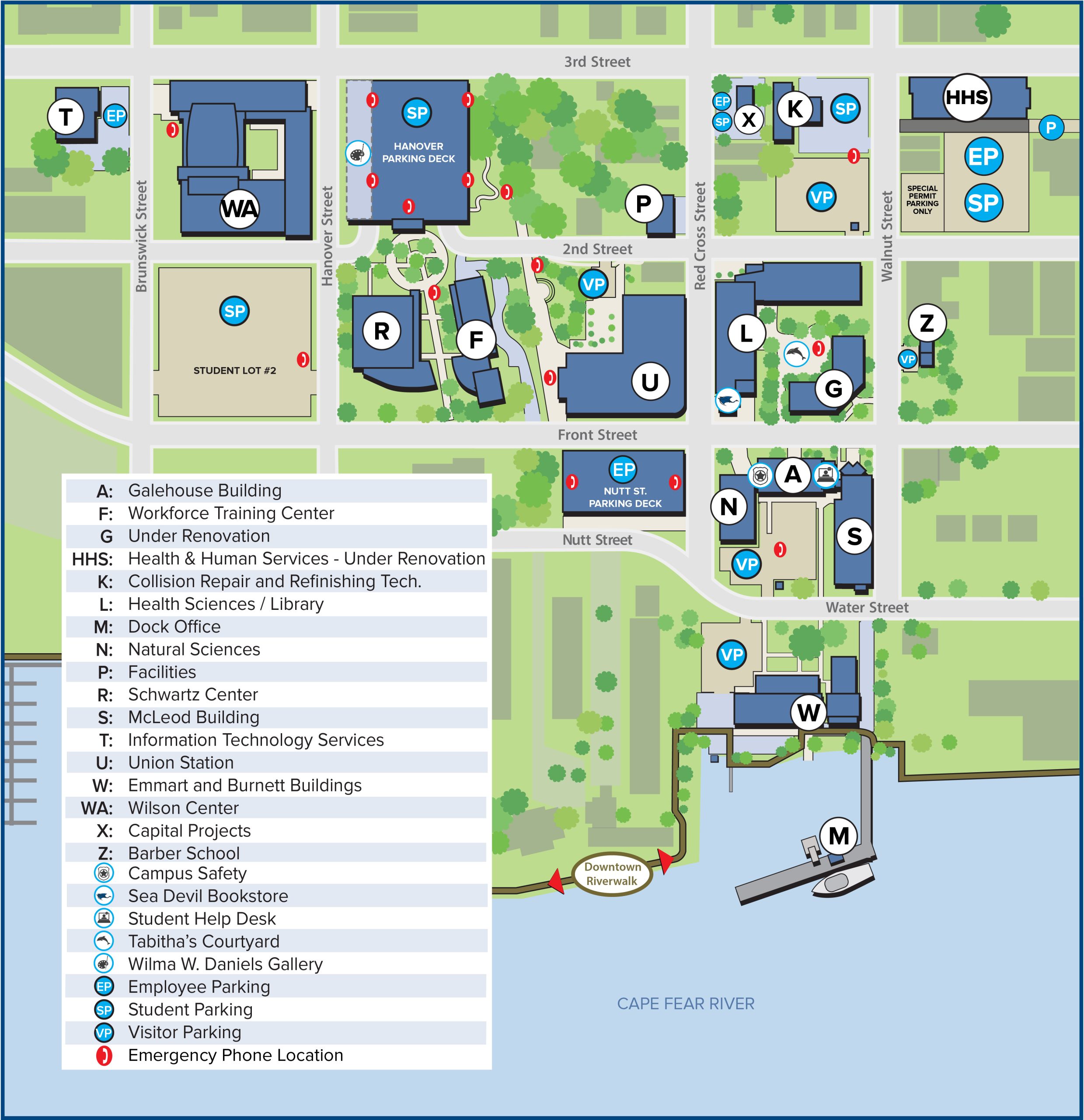 Wilmington Campus Map