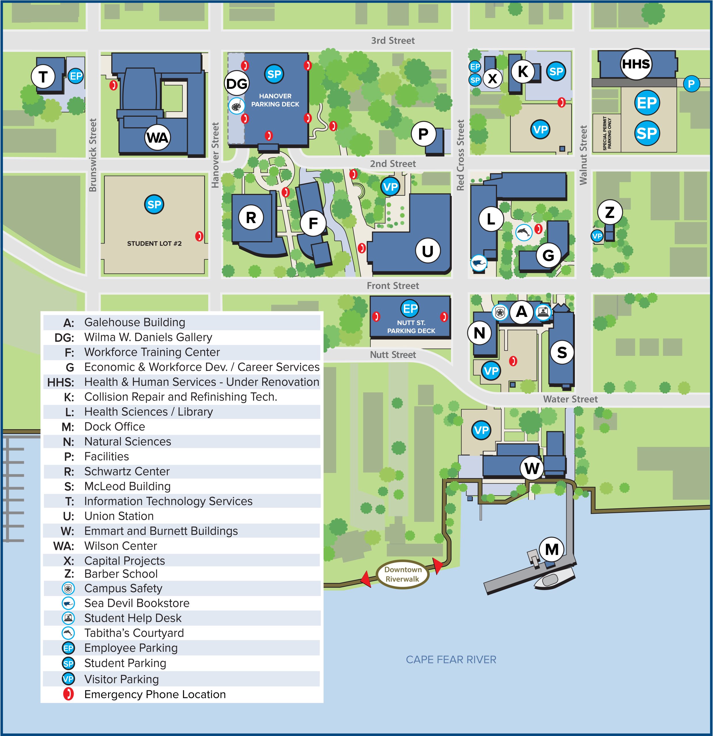 Wilmington Campus Map