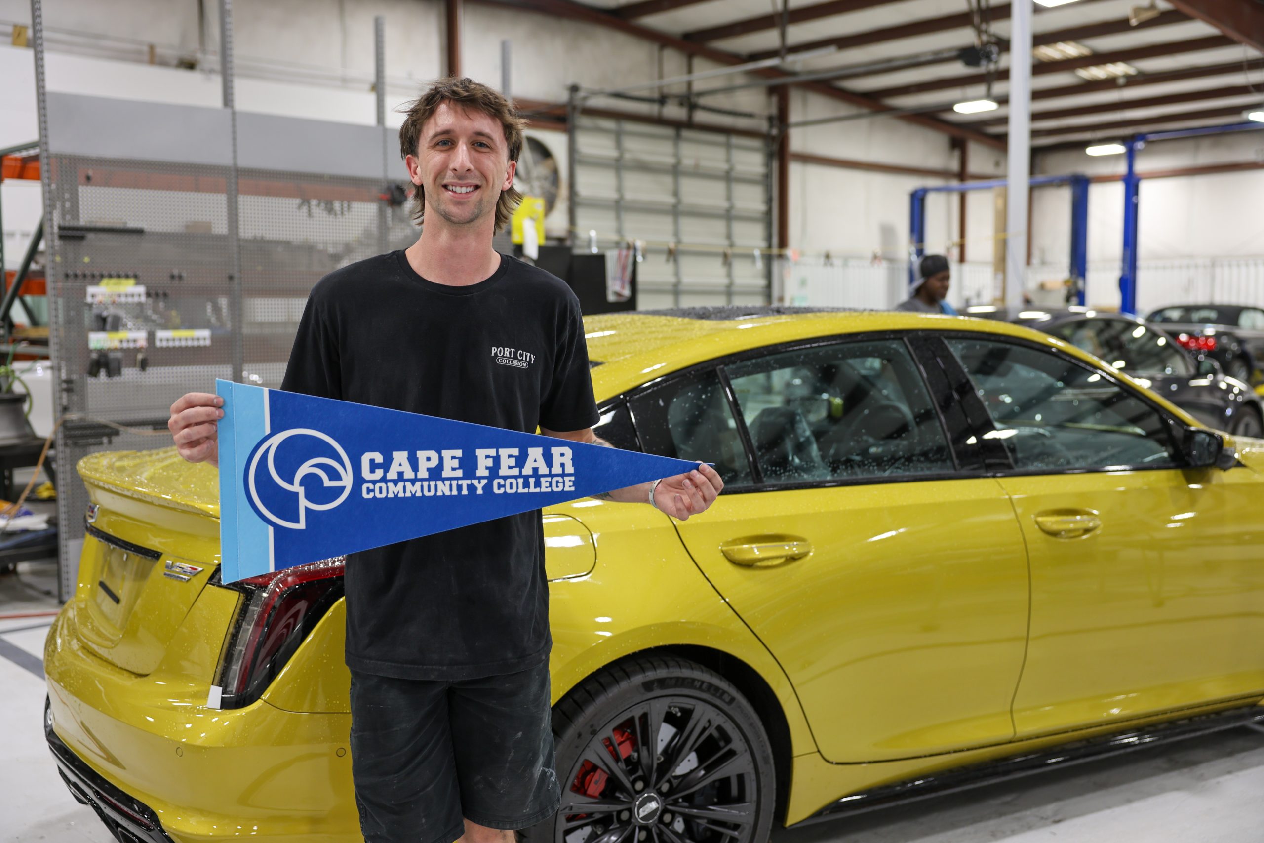 man in autobody shop