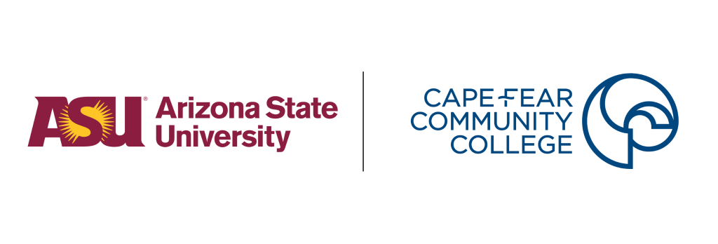 Logos of both Arizona State University and Cape Fear Community College
