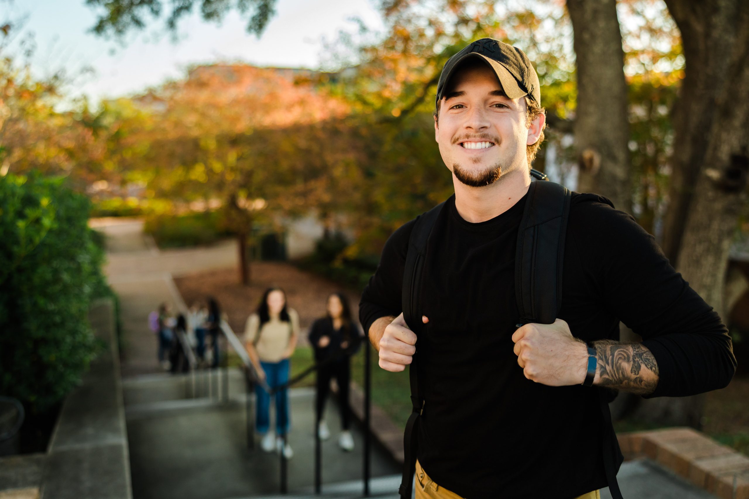 student veteran on campus