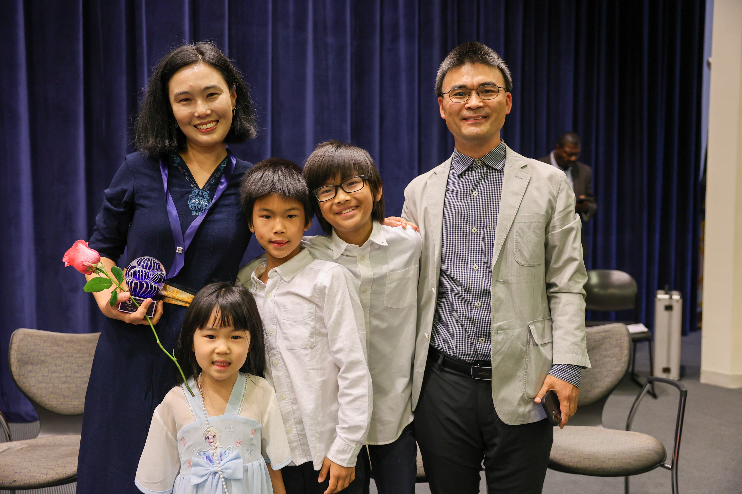 family photo at pinning ceremony