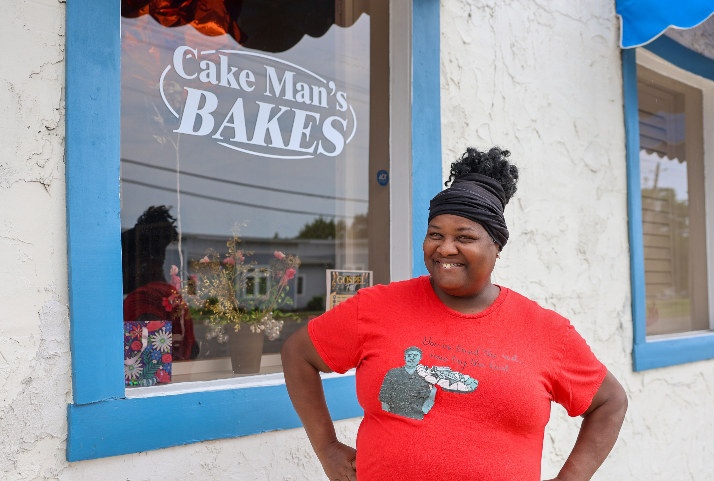 sophia henry standing outside of her storefront