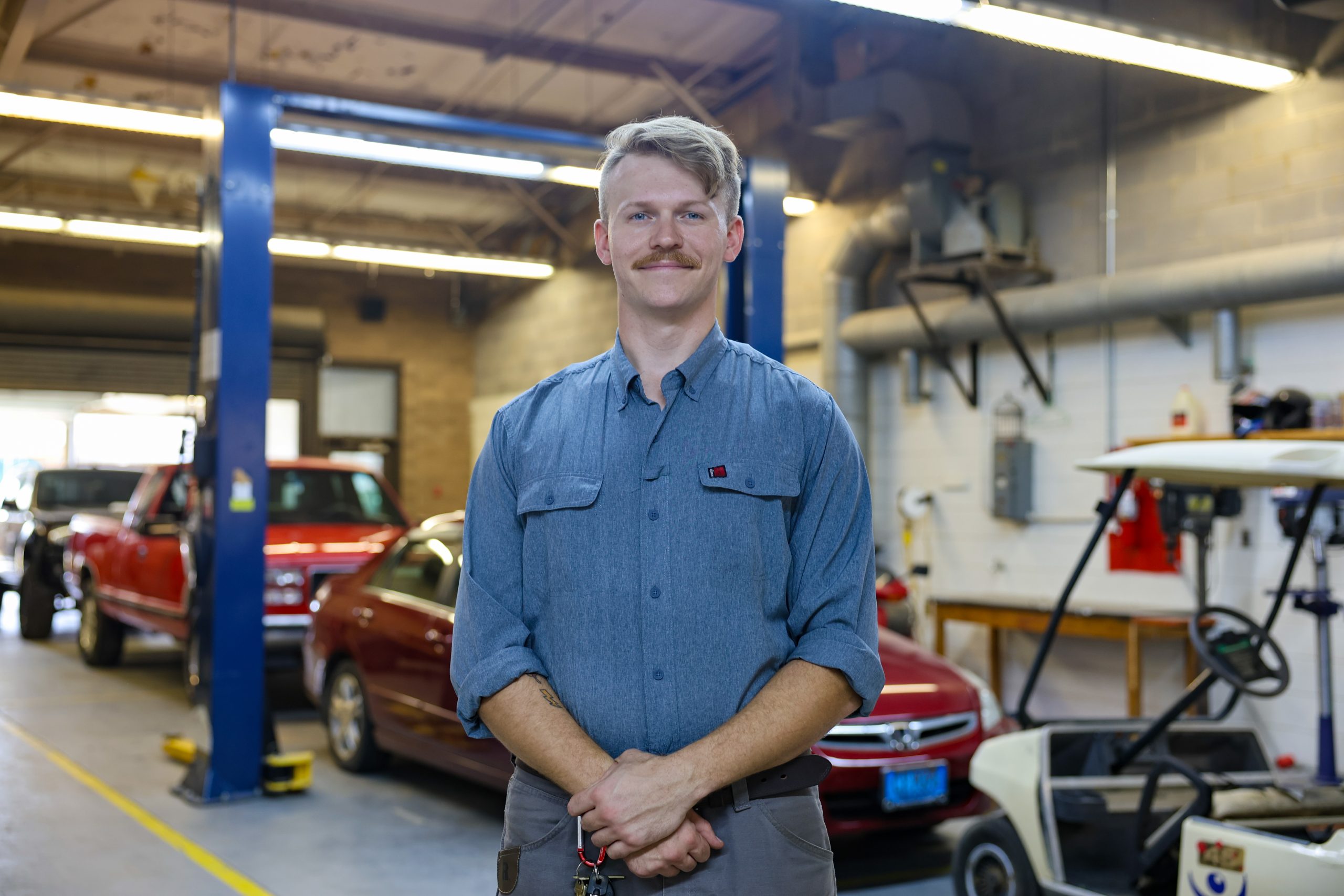 automotive instructor in shop