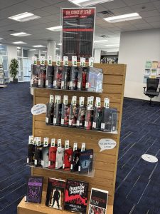 A display of books relating to the Halloween Holiday Season